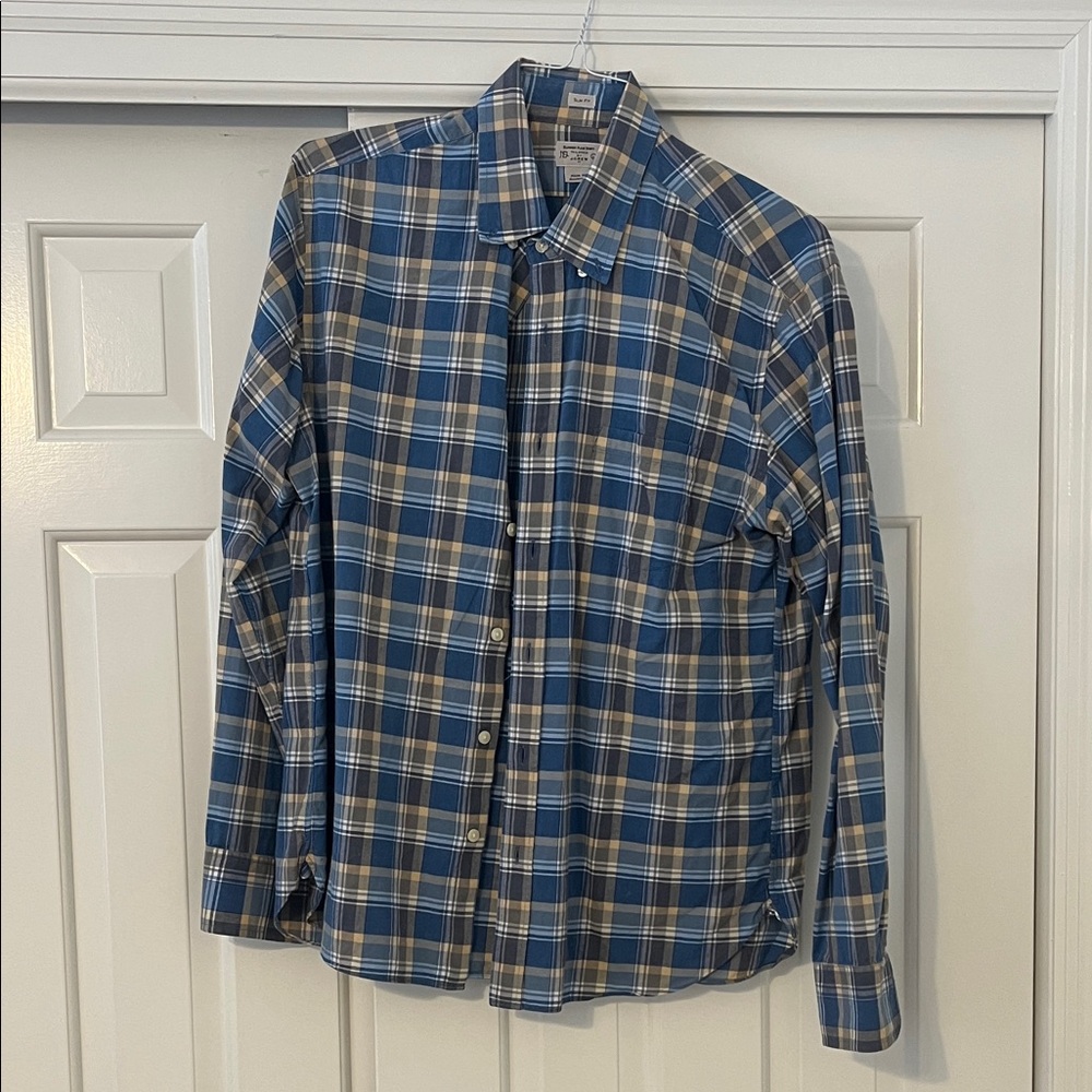 Jcrew Blue Plaid Men's Shirt